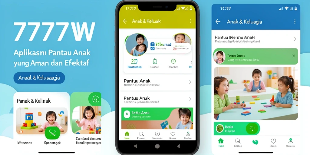 Antarmuka pengguna 7777W yang intuitif untuk Pantau Anak.