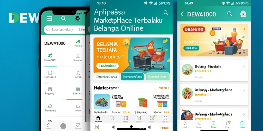 Tampilan antarmuka DEWA1000 yang menarik dan fungsional untuk belanja online.