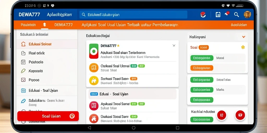 Tampilan antarmuka DEWA777 yang ramah pengguna untuk soal ujian.