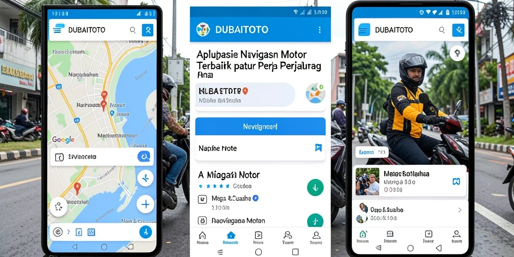 Antarmuka DUBAITOTO menampilkan rute dan cuaca secara real-time.