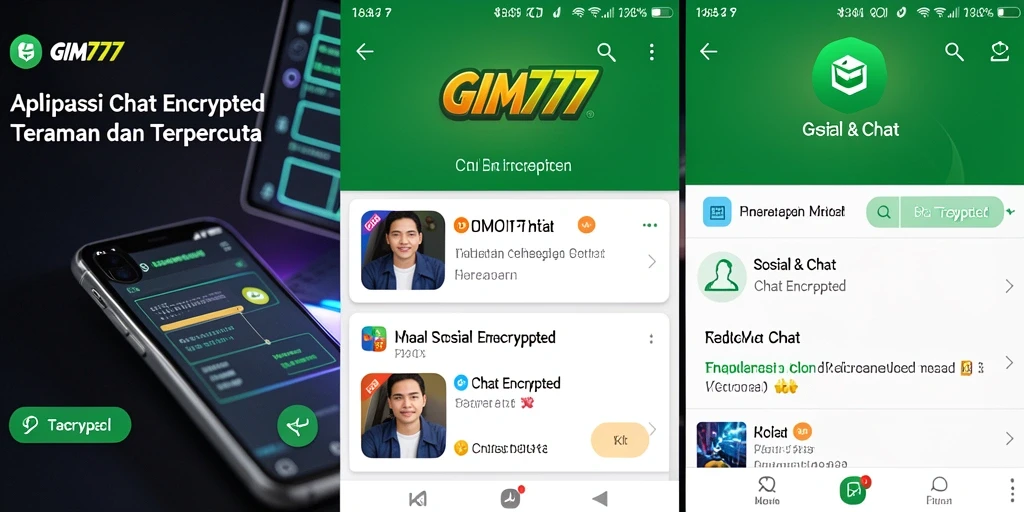 Tampilan antarmuka GIM777 yang modern dan fungsional untuk chatting aman.