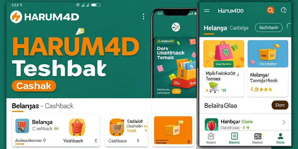 Antarmuka aplikasi HARUM4D yang ramah pengguna untuk Cashback.