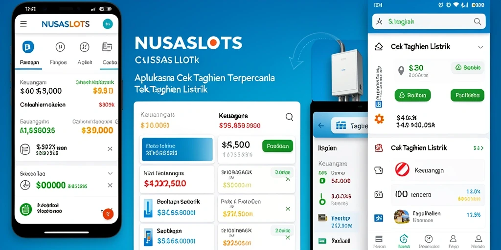 Tampilan antarmuka NUSASLOTS untuk cek tagihan listrik.