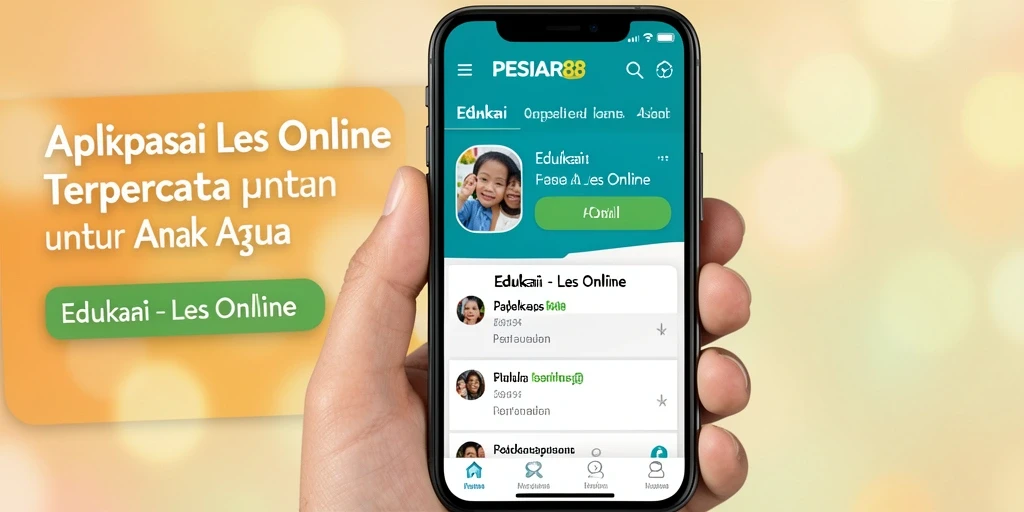 Antarmuka aplikasi Les Online PESIAR88 yang interaktif dan mudah digunakan.