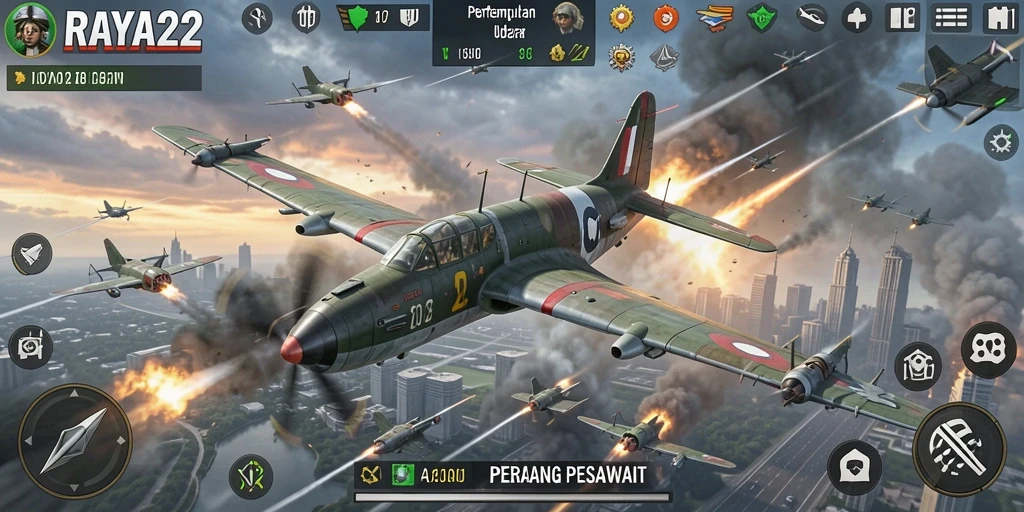 Antarmuka RAYA22 dengan pesawat tempur yang memukau.