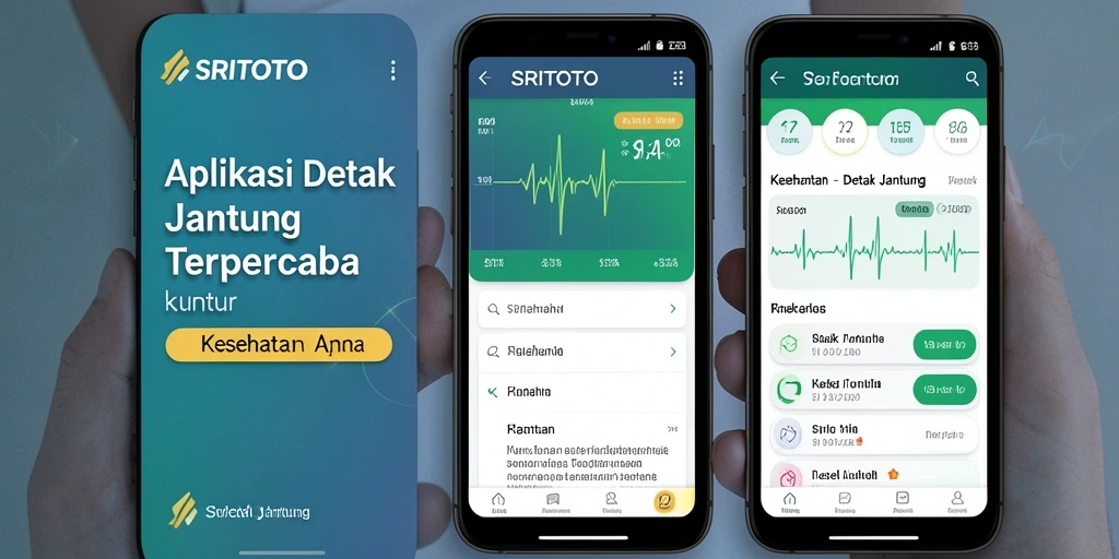 Antarmuka SRITOTO yang menarik dan informatif untuk detak jantung.