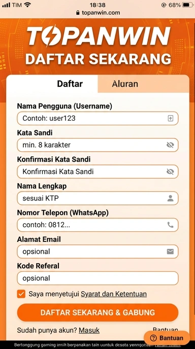 Panduan Lengkap Buat Akun Baru Topanwin